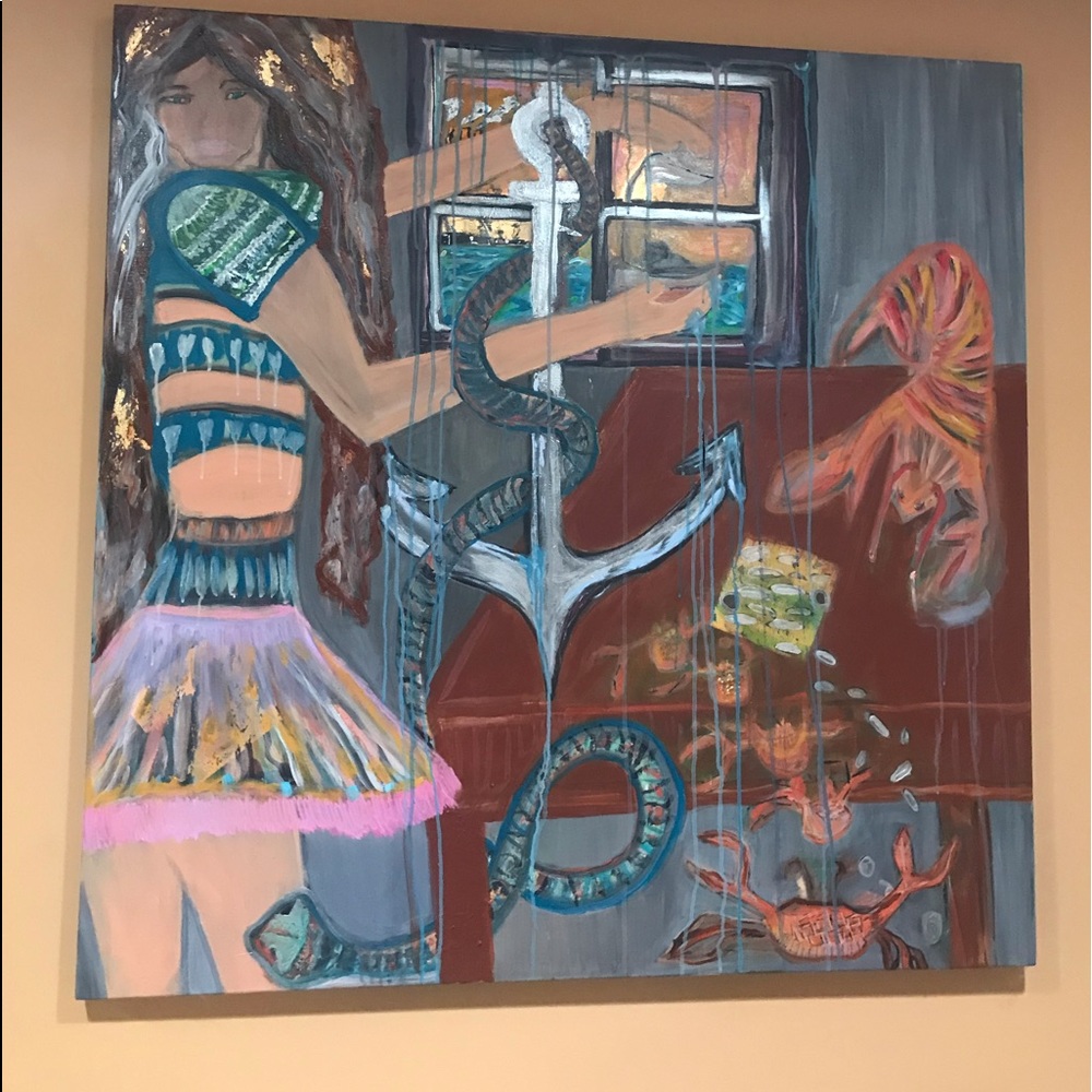 Orig acrylic painting unframed